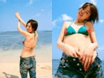 asami_reina beach be_natural bikini jeans ocean open_clothes swimsuit rating:Safe score:0 user:nil!