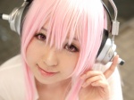 blouse cosplay cyborg_nene headphones nitro_super_sonic pink_hair super_soniko rating:Safe score:0 user:nil!