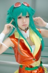 aqua_hair cosplay dress gumi headset kooki sunglasses vest vocaloid rating:Safe score:0 user:nil!