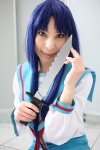 ari asakura_ryouko blue_hair cosplay knife sailor_uniform school_uniform suzumiya_haruhi_no_yuuutsu rating:Safe score:0 user:nil!