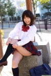 blouse dgc_0959 kneesocks pleated_skirt school_uniform shinohara_ai skirt sock_pull rating:Safe score:1 user:nil!