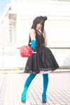 akiyama_mio bouquet cosplay gown kipi k-on! one_elbow_glove pantyhose striped top_hat rating:Safe score:1 user:nil!