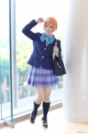blazer blouse bookbag cosplay hoshizora_rin kneesocks love_live!_school_idol_project orange_hair pleated_skirt risako school_uniform skirt rating:Safe score:1 user:nil!