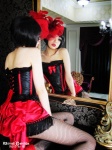 corset fishnet_pantyhose miniskirt mirror namada pantyhose skirt rating:Safe score:3 user:nil!