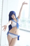 bikini blue_hair cosplay love_live!_school_idol_project side-tie_bikini sonoda_umi swimsuit yuzuki_aya_(ii) rating:Safe score:2 user:nil!
