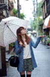 blouse glasses hairband hayase_ami miniskirt skirt sweater thighhighs umbrella zettai_ryouiki rating:Safe score:0 user:nil!