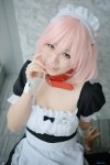 alicetene- apron collar cosplay dress maid maid_uniform original pink_hair rating:Safe score:1 user:nil!