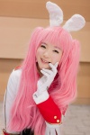animal_ears bodysuit bunny_ears cosplay gloves jacket kinako_(ii) pink_hair siesta45 twintails umineko_no_naku_koro_ni rating:Safe score:0 user:pixymisa