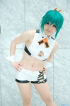 aquarion_evol cleavage cosplay croptop fujisaki_nitt green_hair shorts zessica_wong rating:Safe score:1 user:nil!