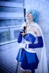 blouse blue_hair corset cosplay detached_sleeves mai miki_sayaka puella_magi_madoka_magica skirt sword rating:Safe score:1 user:DarkSSA