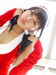 cleavage detached_sleeves santa_costume sayaka stocking_cap twintails rating:Safe score:1 user:nil!