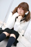air_gear cosplay glasses looking_over_glasses noyamano_ringo romio school_uniform skirt sweater twintails rating:Safe score:1 user:Log
