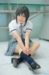 blouse cosplay idolmaster kikuchi_makoto kneesocks kusaka_akane pleated_skirt school_uniform skirt tie rating:Safe score:0 user:pixymisa