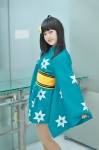 ahoge araragi_tsukihi bakemonogatari cosplay kanipan pantyhose sheer_legwear yukata rating:Safe score:0 user:nil!