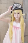 bakemonogatari blonde_hair chemise cosplay goggles helmet konoe lingerie oshino_shinobu rating:Safe score:0 user:nil!