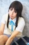 akiyama_mio ari blouse bookbag cosplay k-on! pleated_skirt school_uniform skirt sweater_vest rating:Safe score:0 user:nil!
