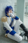 band_uniform blazer blue_hair boots cendrillon_(vocaloid) cosplay crossplay gloves kaito trousers vocaloid yu-ki rating:Safe score:1 user:nil!