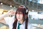 blouse cosplay glasses hairband hanada_buchi makinami_mari_illustrious neon_genesis_evangelion rebuild_of_evangelion tie twintails rating:Safe score:0 user:pixymisa