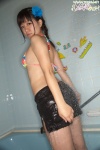bathroom bathtub bikini_top shorts swimsuit tanaka_ayaka twin_braids wet rating:Safe score:0 user:nil!