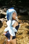 ass blue_hair cirno cosplay hairbow lenfried one-piece_swimsuit school_swimsuit swimsuit swimsuit_pull touhou wet wings rating:Safe score:0 user:nil!