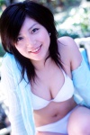 bikini blouse cleavage kojima_yurie open_clothes side-tie_bikini swimsuit rating:Safe score:0 user:nil!