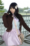 blouse hairbow himemiya_mahore shoulder_bag skirt slip sweater rating:Safe score:0 user:pixymisa