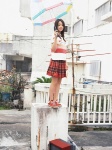 akiyama_natsuki pleated_skirt skirt tshirt umbrella wannibooks_34 rating:Safe score:0 user:nil!