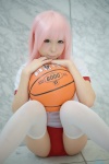 basketball buruma cosplay gym_uniform hakamada_hinata pink_hair ro-kyu-bu! sakuya shorts thighhighs tshirt white_legwear rating:Safe score:4 user:nil!