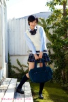 blouse bookbag kneesocks kuramochi_yuka pleated_skirt school_uniform skirt sweater_vest rating:Safe score:1 user:nil!