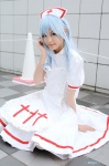 blue_hair cosplay crosscrossplay kouno_tooru kouzuki_suzuka nurse nurse_cap nurse_uniform princess_princess rating:Safe score:0 user:nil!
