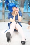ahoge blue_hair cosplay jumper kaieda_kae pokeball pokemon poliwag tail thighhighs rating:Safe score:1 user:nil!