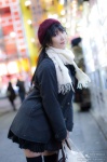 beret jacket lenfried miniskirt scarf skirt thighhighs twintails zettai_ryouiki rating:Safe score:0 user:nil!