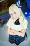 blonde_hair blouse boku_wa_tomodachi_ga_sukunai cosplay kashiwazaki_sena miniskirt shirt skirt tsubasa_(iv) rating:Safe score:0 user:msgundam2