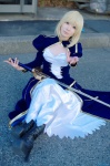 blonde_hair boots braid cosplay dress fate/series fate/stay_night maropapi saber sword rating:Safe score:0 user:nil!
