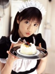 apron cake costume hairband maid maid_uniform ogura_yuuko serving_tray rating:Safe score:0 user:nil!