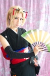 blonde_hair cosplay fan gintama kimono kon tsukuyo rating:Safe score:0 user:nil!