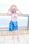 beach bikini cleavage cosplay crystal_crown feena_fam_earthlight kamui_arisa ocean purple_hair side-tie_bikini skirt straw_hat swimsuit yoake_mae_yori_ruri_iro_na rating:Safe score:0 user:nil!