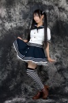 cosplay lenfried metamorphose school_uniform skirt skirt_lift thighhighs twintails rating:Safe score:1 user:bored_man