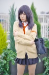 blouse bookbag cardigan cosplay kanzaki_mitsuki mashiro_ayaki pleated_skirt purple_hair saikin_imouto_no_yousuga_chotto_okashiindaga school_uniform skirt tie rating:Safe score:1 user:nil!