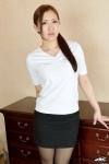 4k-star_330 aizawa_ruri black_legwear blouse miniskirt pantyhose ponytail skirt rating:Safe score:0 user:nil!
