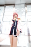 cosplay pantyhose pink_hair revolutionary_girl_utena saya sword tenjou_utena uniform rating:Safe score:3 user:nil!