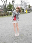 hairbow hoodie miniskirt sasaki_nozomi skirt tank_top vyj_86 rating:Safe score:2 user:nil!