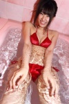 bathroom bathtub bikini cleavage mikami_yuko side-tie_bikini swimsuit wet rating:Safe score:0 user:nil!