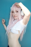 bikini cosplay croptop headphones hiiragi_yukino nitro_super_sonic pink_hair shorts super_soniko swimsuit rating:Safe score:0 user:pixymisa
