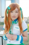 blouse cosplay familymart hair_ribbons pleated_skirt porori skirt twintails rating:Safe score:0 user:nil!