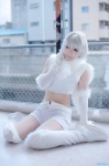 boots cosplay croptop elbow_gloves gloves pantyhose shorts stole tagme_character tagme_series thigh_boots thighhighs tsukioka_naoto white_hair rating:Safe score:1 user:nil!