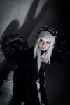 cosplay dress hairband houtou_singi rozen_maiden ruffles silver_hair suigintou wings rating:Safe score:0 user:xkaras