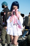 blouse blue_hair boots cosplay detached_sleeves elbow_gloves gloves ichigosaki_maron lynn_minmei macross pleated_skirt scarf_tie skirt the_super_dimension_fortress_macross rating:Safe score:0 user:pixymisa