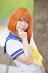 cosplay higurashi_no_naku_koro_ni orange_hair ruton ryuuguu_rena sailor_uniform school_uniform rating:Safe score:0 user:nil!