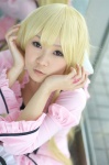 blonde_hair chii_(chobits) chobits choker cosplay dress hiromichi thighhighs rating:Safe score:0 user:nil!